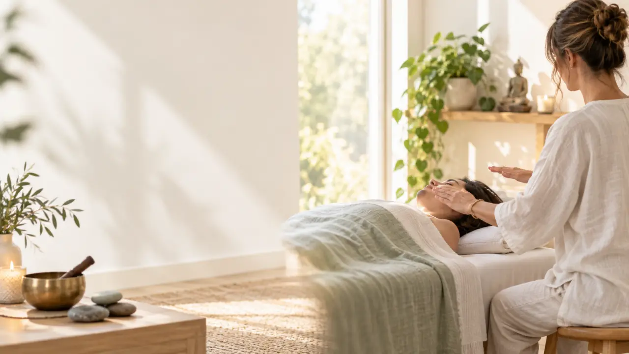 Atmosphère douce et paisible pour une pratique de Reiki