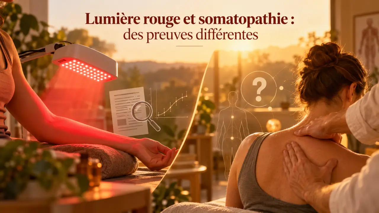 123santemag thérapie : lumière rouge et somatopathie n’ont pas les mêmes preuves